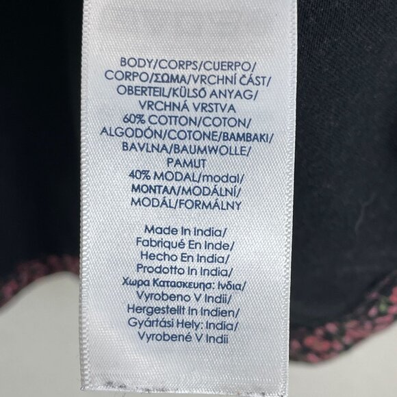 Chaps Womens Plus XXL Floral Lace Up Tassel Peasant Top Boho Blouse Shirt - Picture 5 of 9